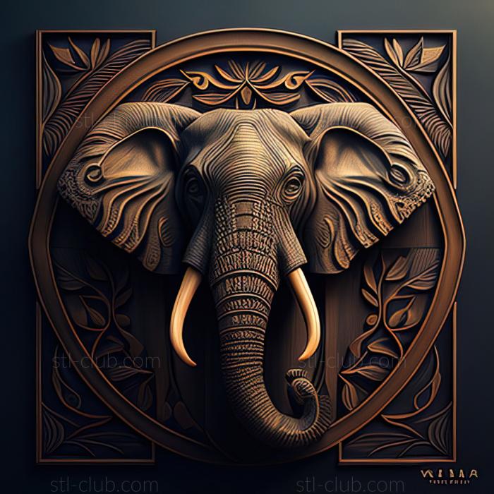 3D model st Batyr elephant famous animal (STL)